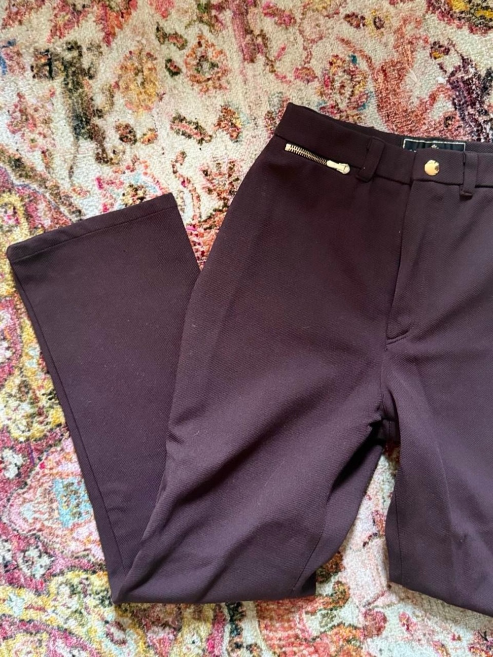 Vintage St. John Sport Riding Pants in Dark Plum/Brown